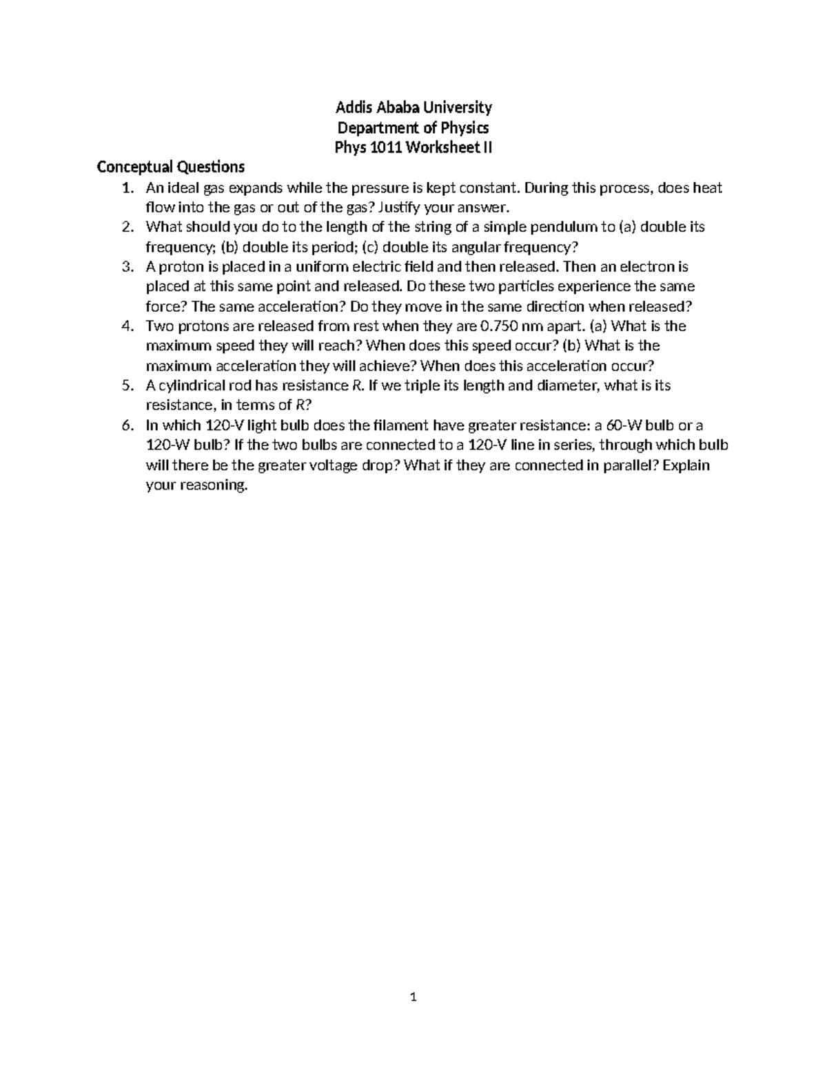 Worksheet on Sequences and Series - Math 2041 - Studocu