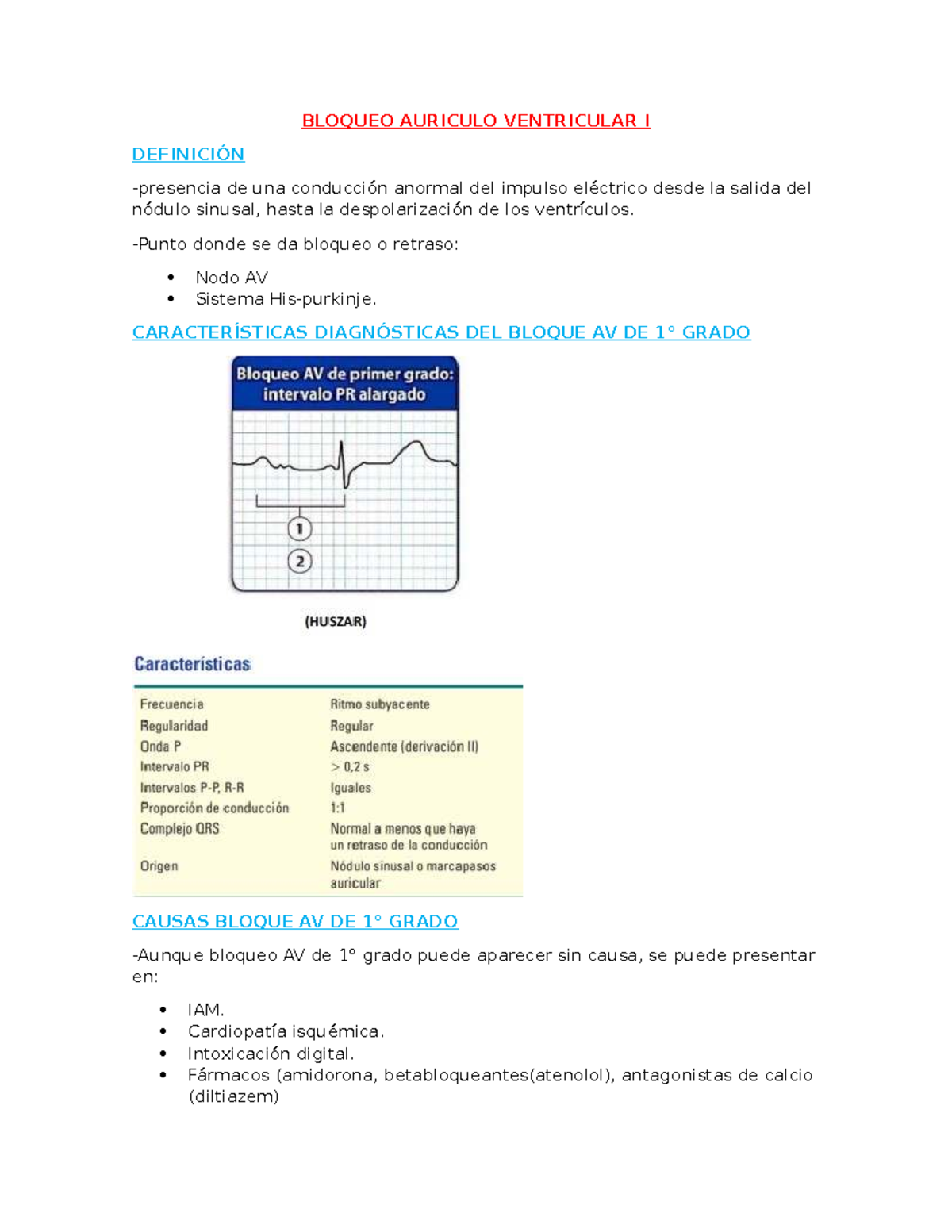 Bloqueo Auriculo Ventricular I: Definición y Características ...