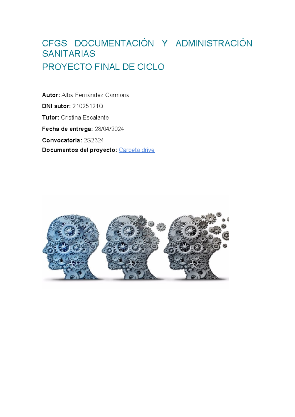 Proyecto Final CFGS: Documentación y Administración Sanitarias - Alzheimer - Document Preview