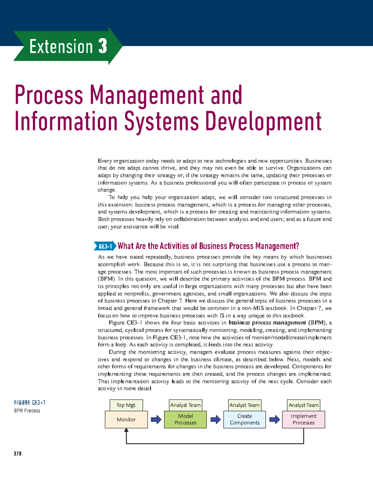 Extension 3: Process Management & IS Development - Chapter 7 Overview ...
