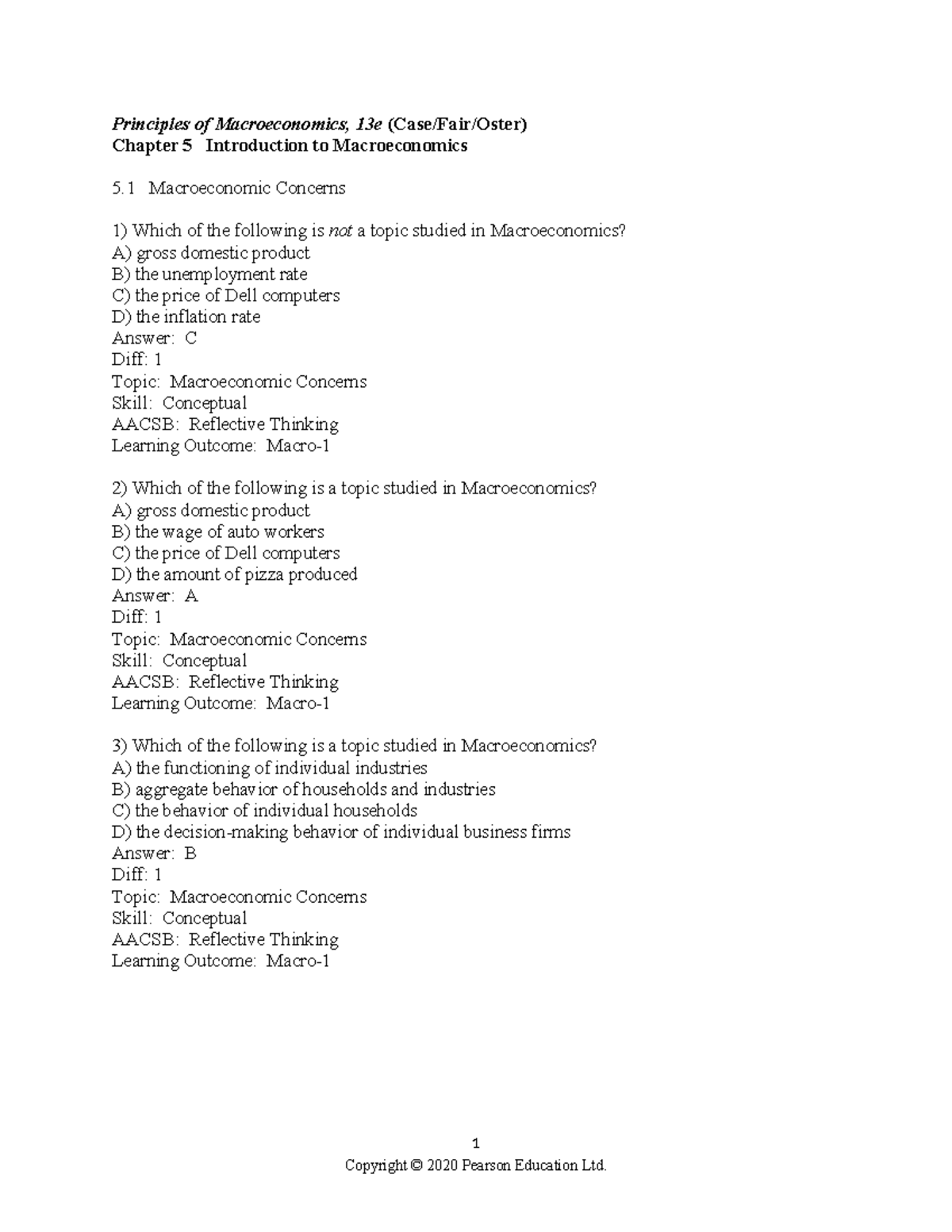 Principles of Macroeconomics 13e Chapter 5 Test Bank Questions - Studocu