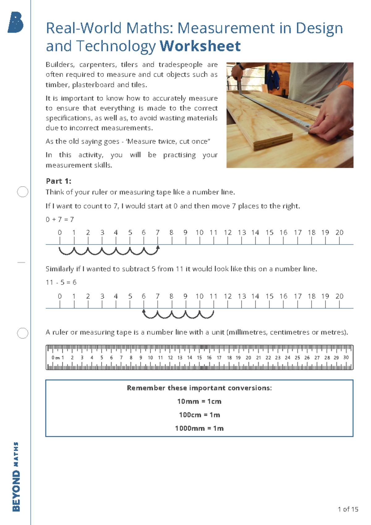 Maths: Measurement Techniques in Design & Technology Worksheet - Studocu