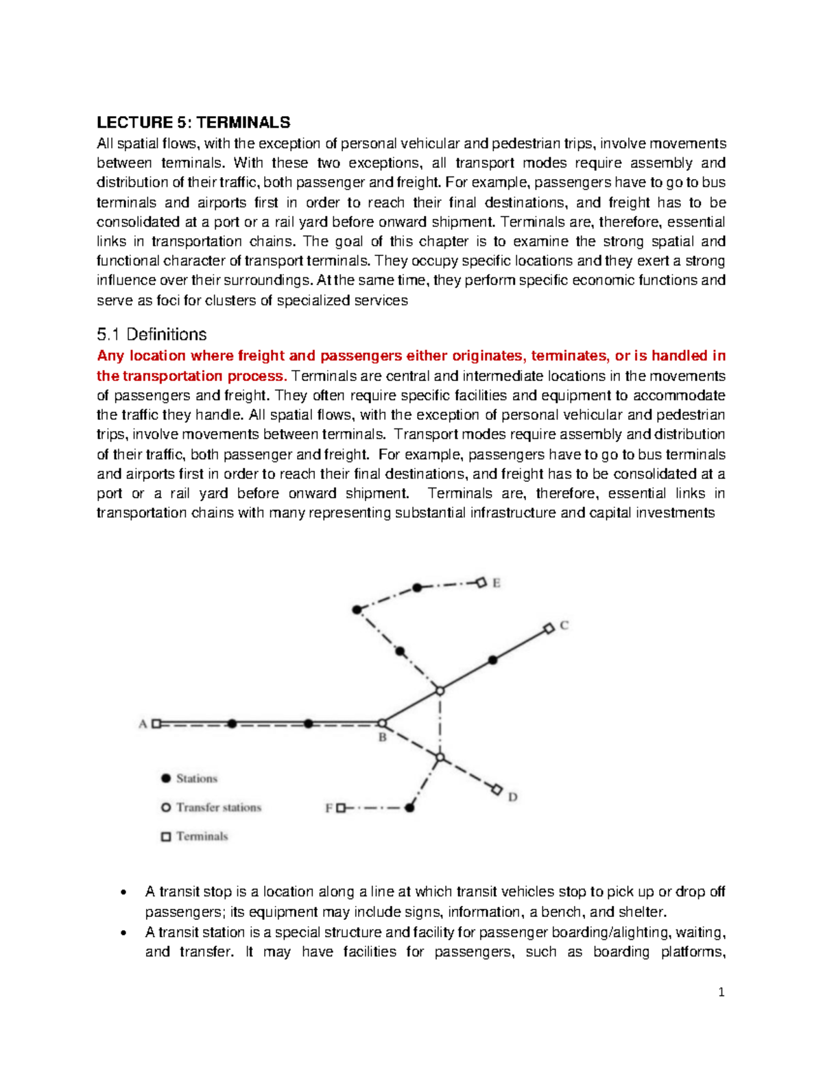 Lecture 5: Terminals in Highway Pavement Design - Key Notes and ...