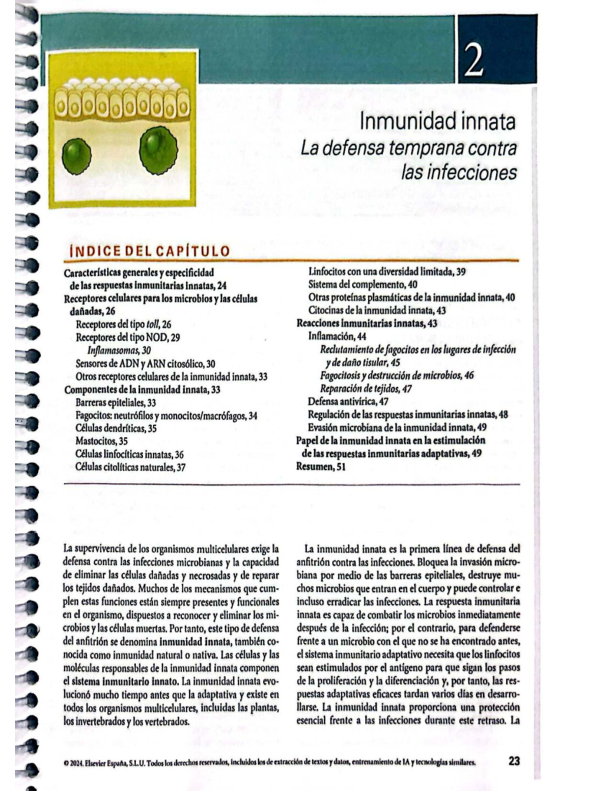 Capítulo 2 - Inmunidad Innata: Defensa Temprana Contra Infecciones (INM ...