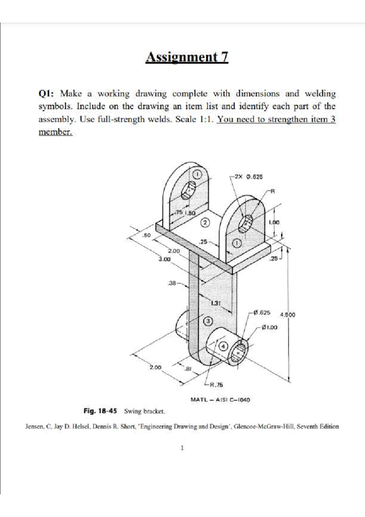 Assignment 7 page 1 - MECH 313 - Assignment 7 Q1: Make a working ...