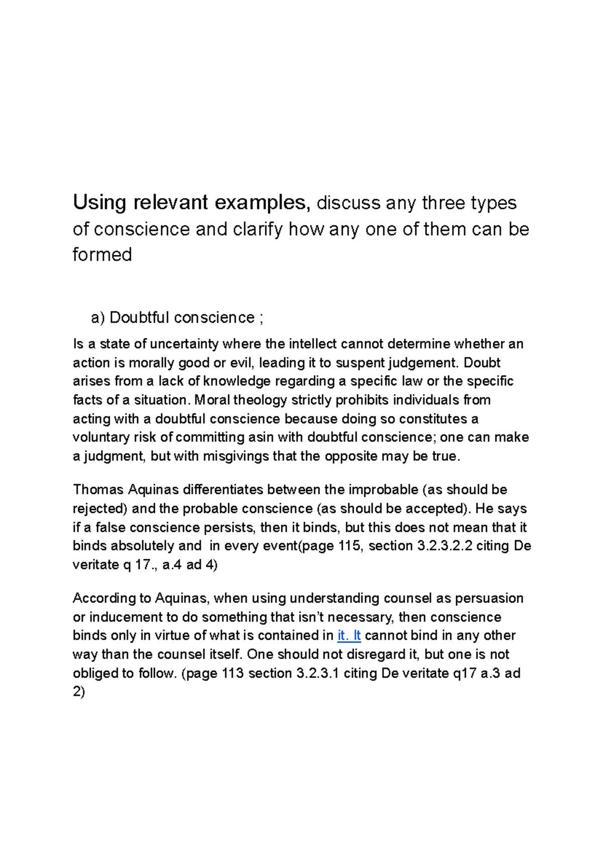 PHIL 101 - Types of Conscience: Doubtful, Correct, and Erroneous - Studocu