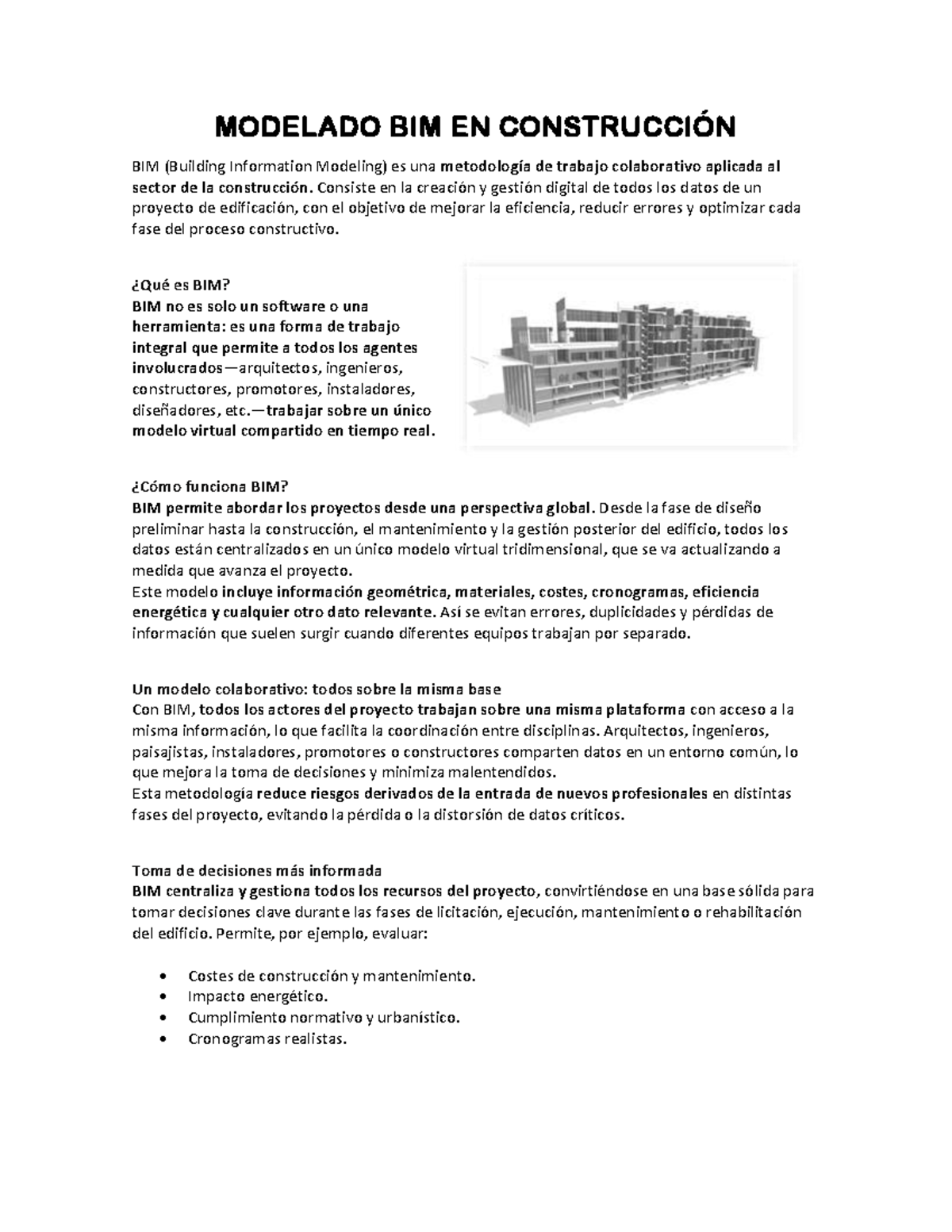Modelado BIM en Construcción: Eficiencia y Colaboración en Proyectos ...