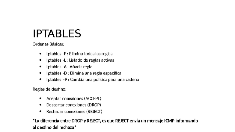 Repaso Completo de IPTABLES - CSY 6122 - Studocu