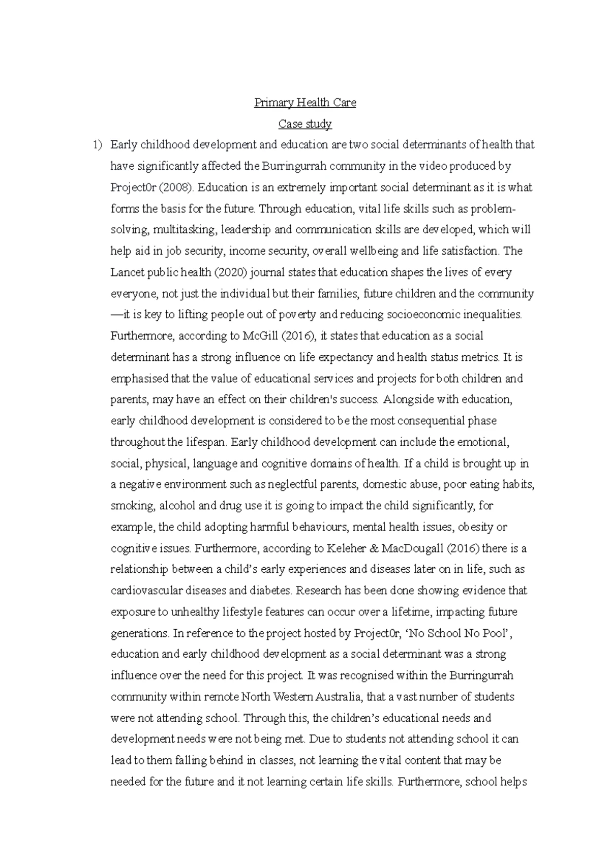 Improving Health Outcomes Through Education: A Case Study on ...