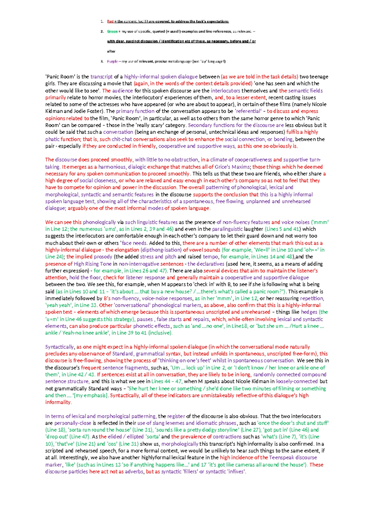 U3AOS2: Year 12 English Language SAC 2 - Analytical Commentary on ...