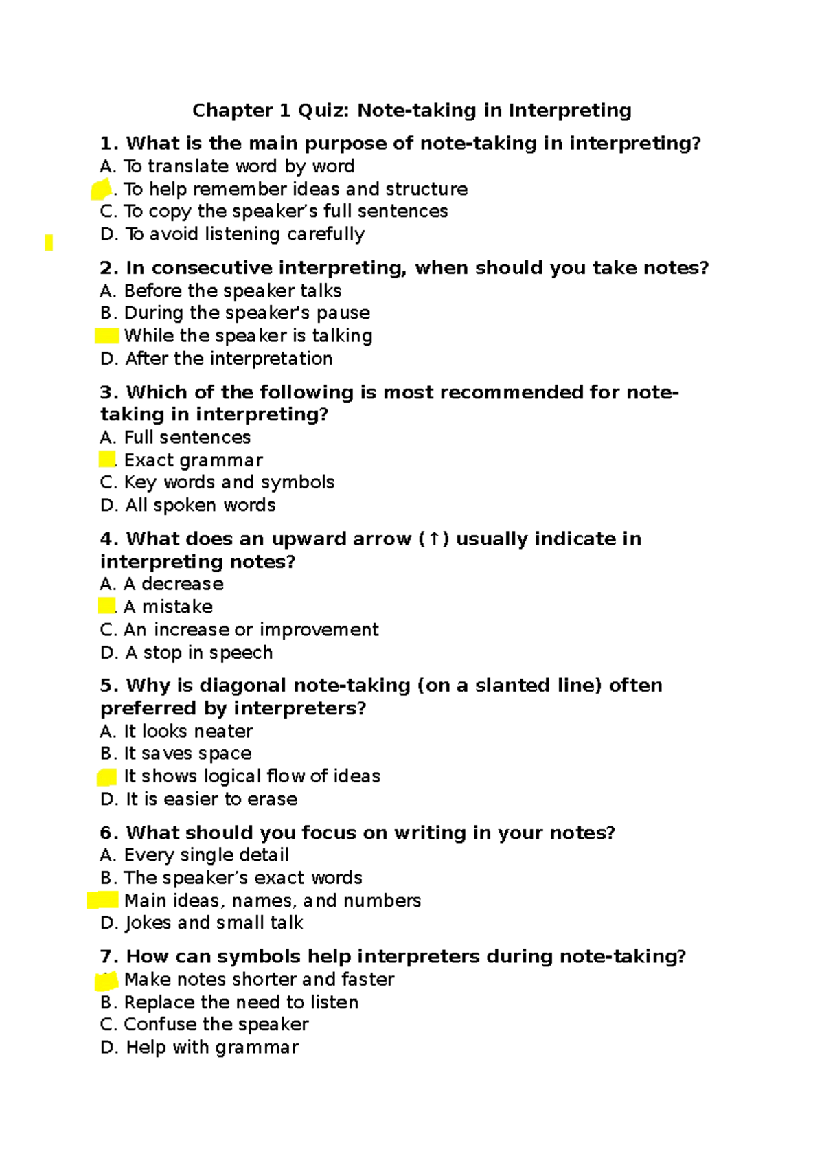 Chapter 1 Quiz: Key Concepts in Interpreting (HJJJJJ) - Studocu