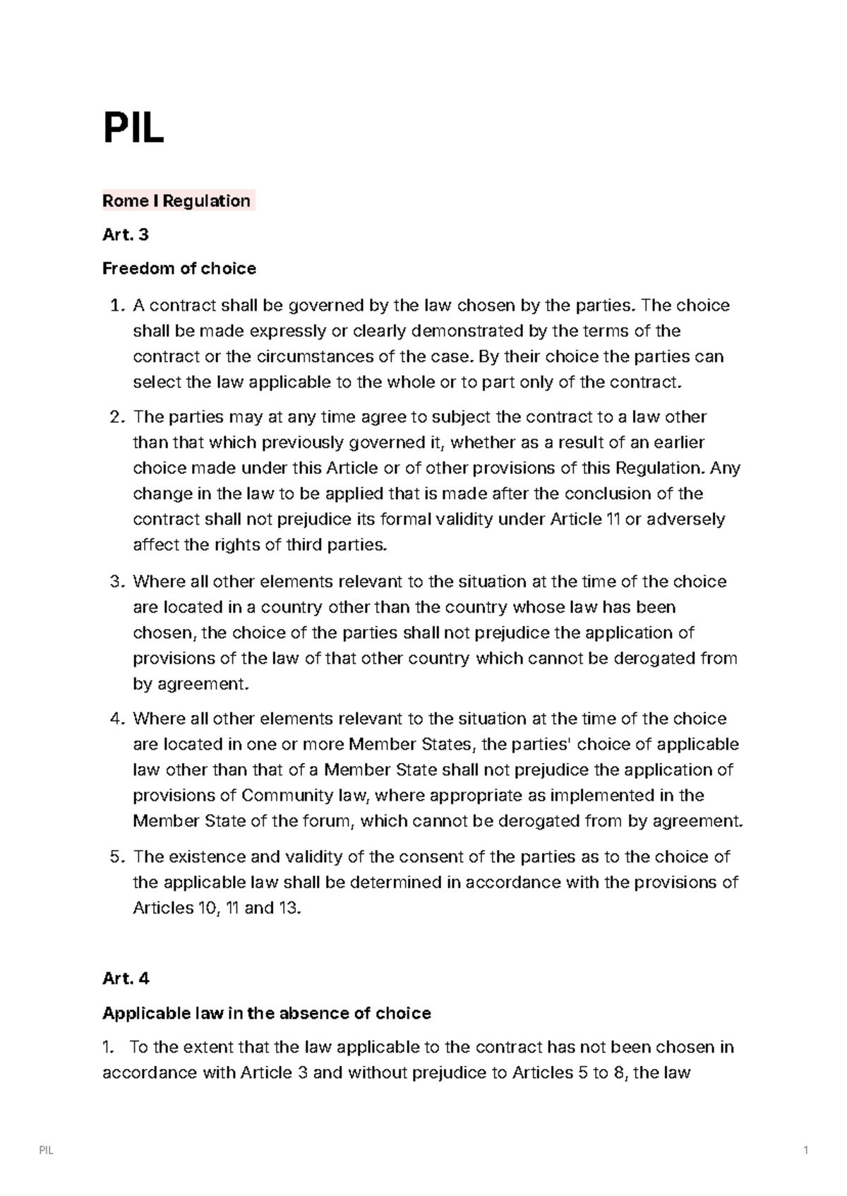 PIL 1-7 Key Articles for Exam Preparation - Studocu