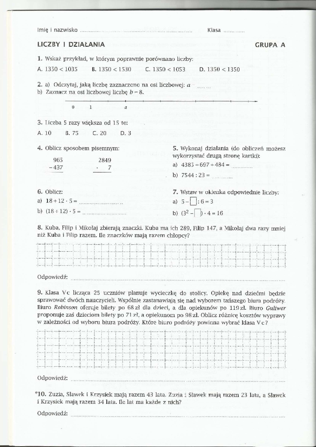 Sprawdzian Na Wejście J.polski Kl.po Kl5 www.studocu.com