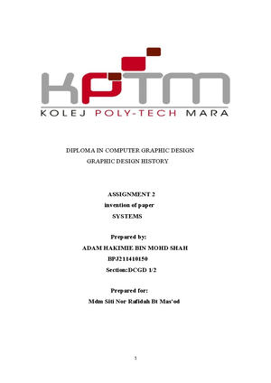 contoh design untuk document word - computer graphic design - Studocu