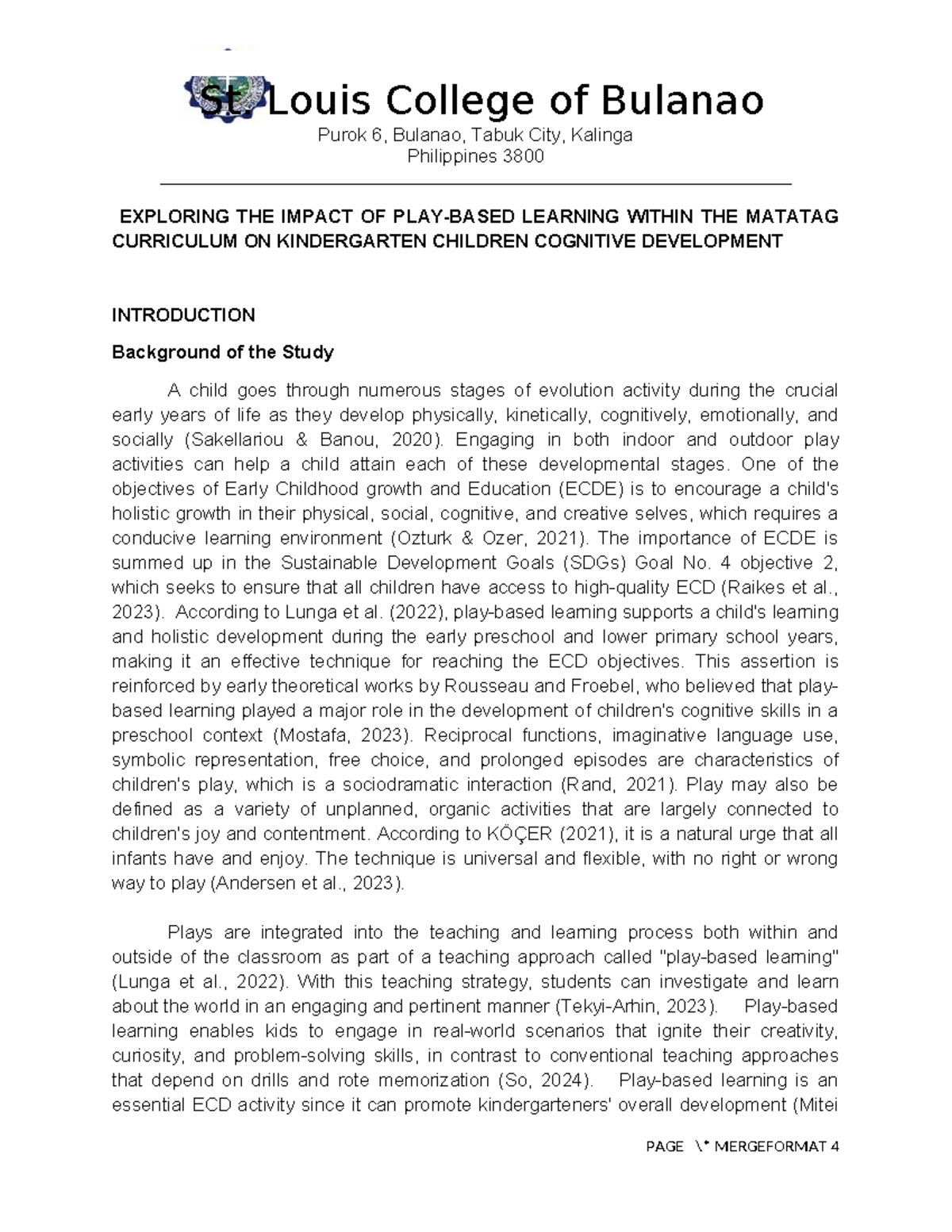 Exploring the Impact of the Matatag Curriculum on Kindergarten ...