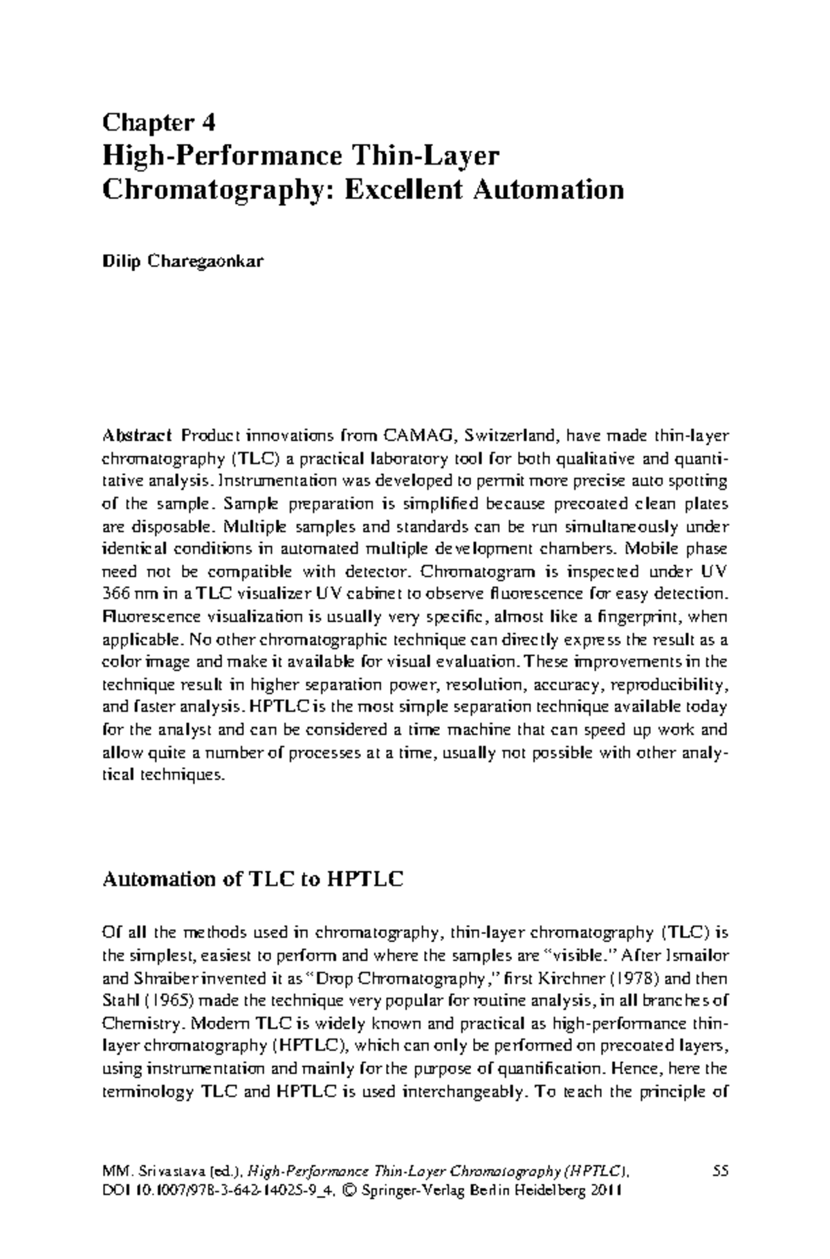 Chapter 4: HPTLC - Excellent Automation Techniques - Studocu