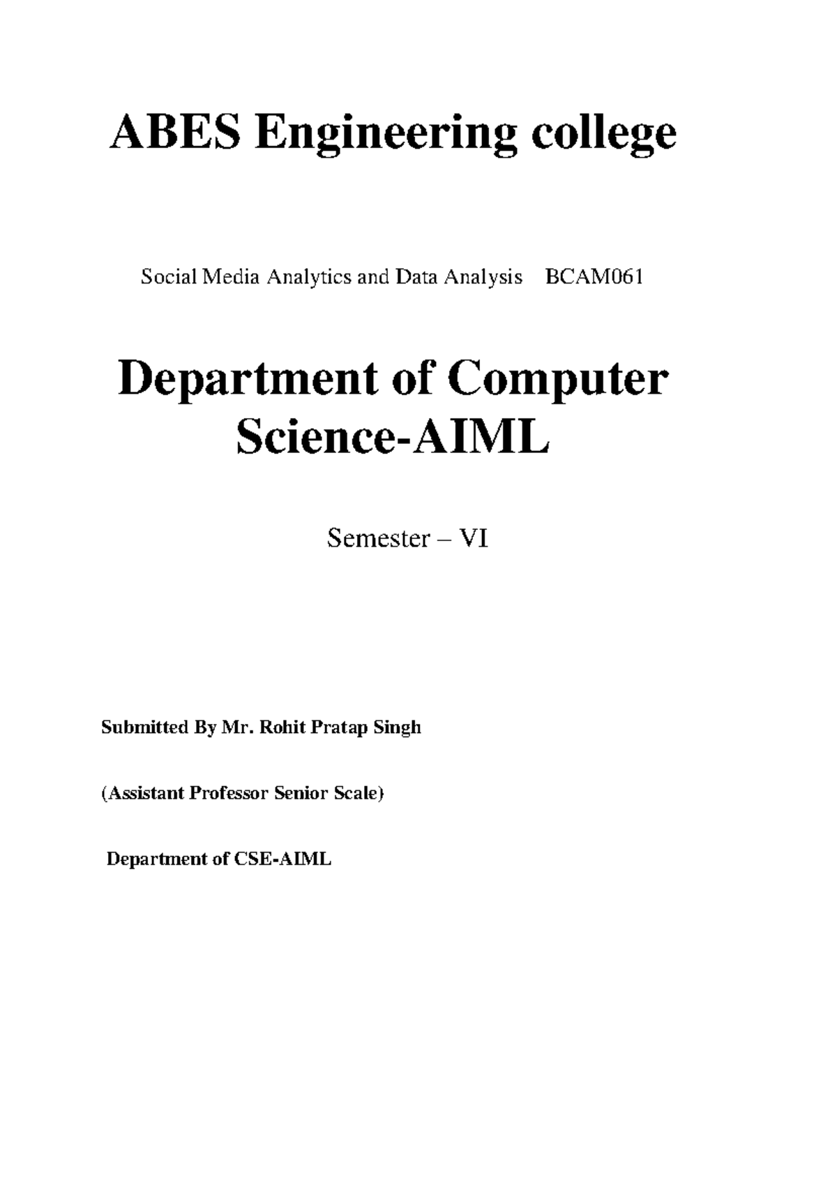 Unit 5 Notes on Social Media Analytics & Data Analysis BCAM061 - Studocu