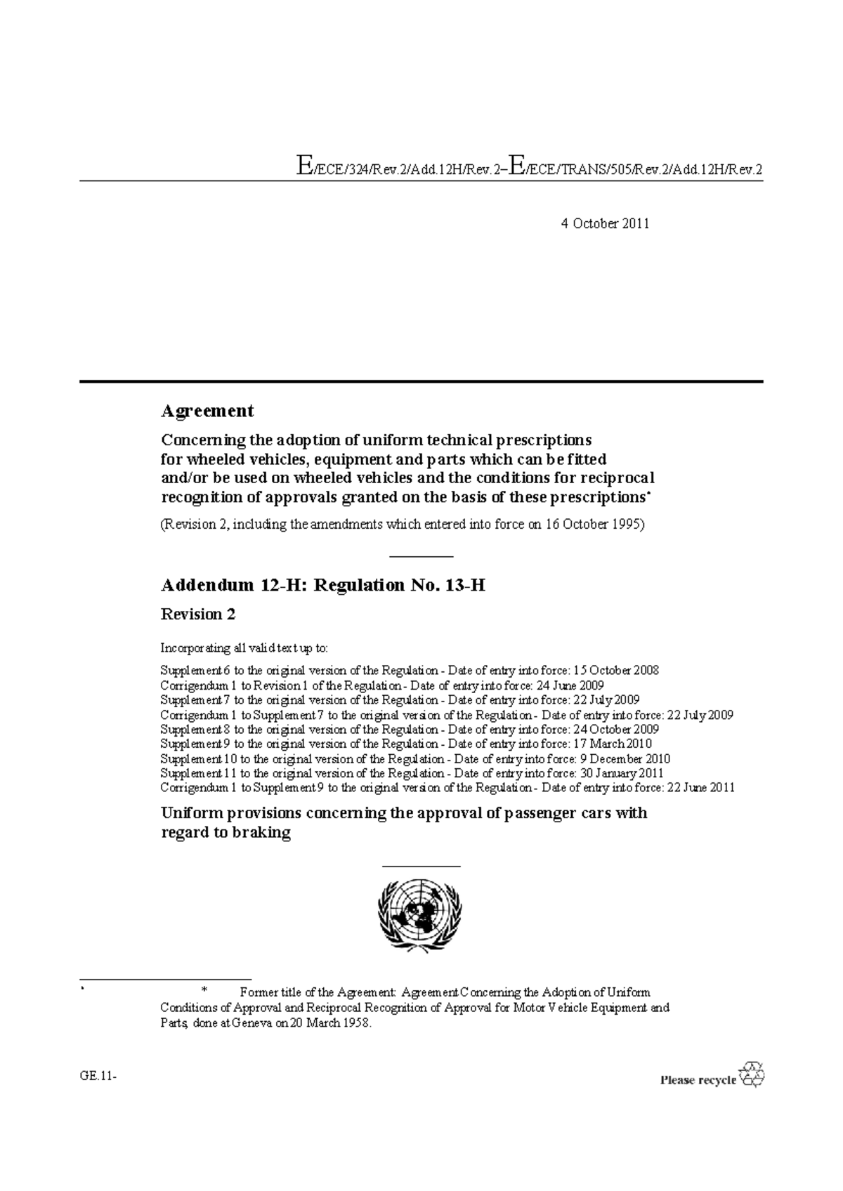 R13hr2e - Agreement on Uniform Technical Prescriptions for Braking ...