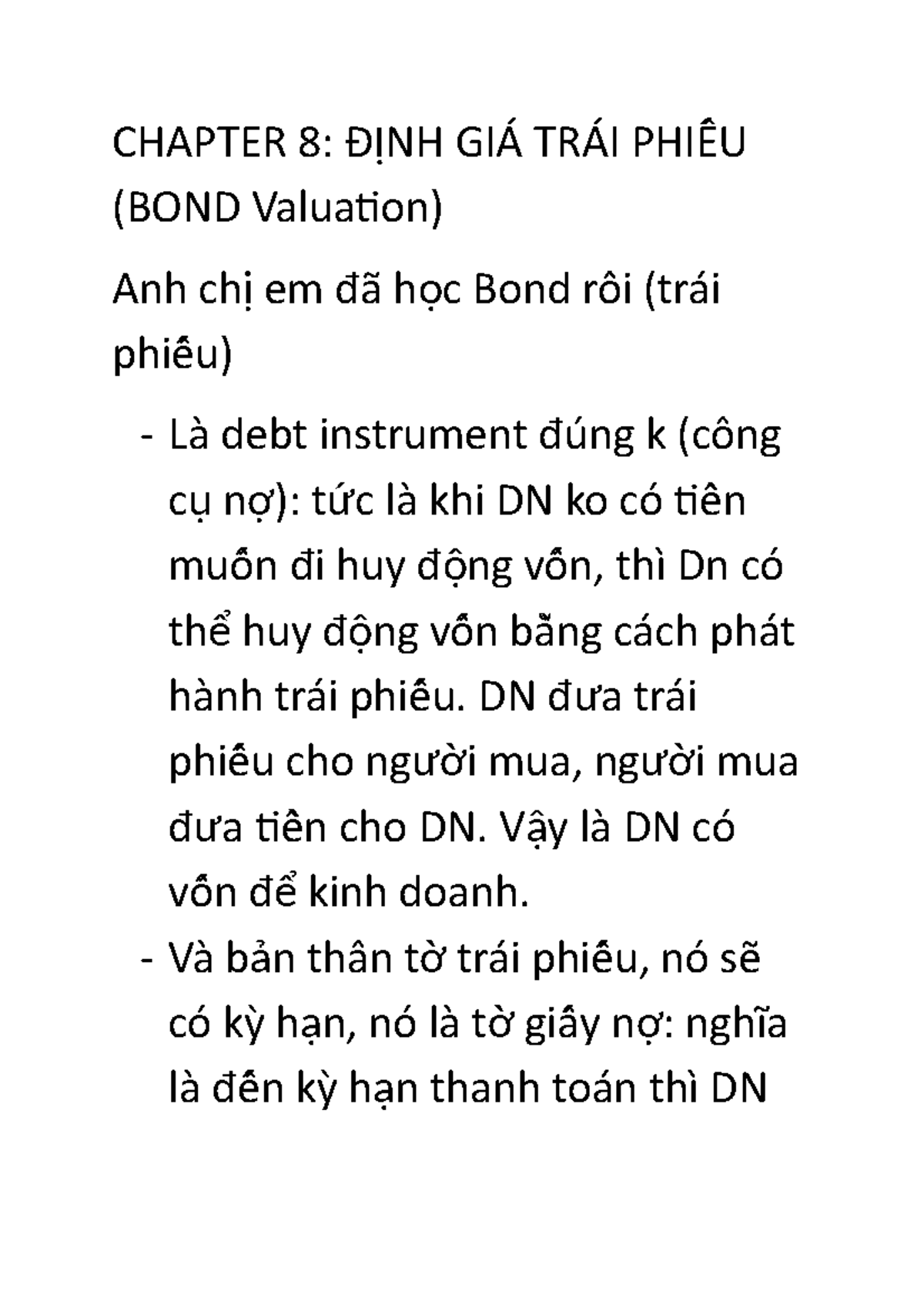 Chapter 8 FIN202 - Comprehensive Review of Bond Valuation Concepts ...