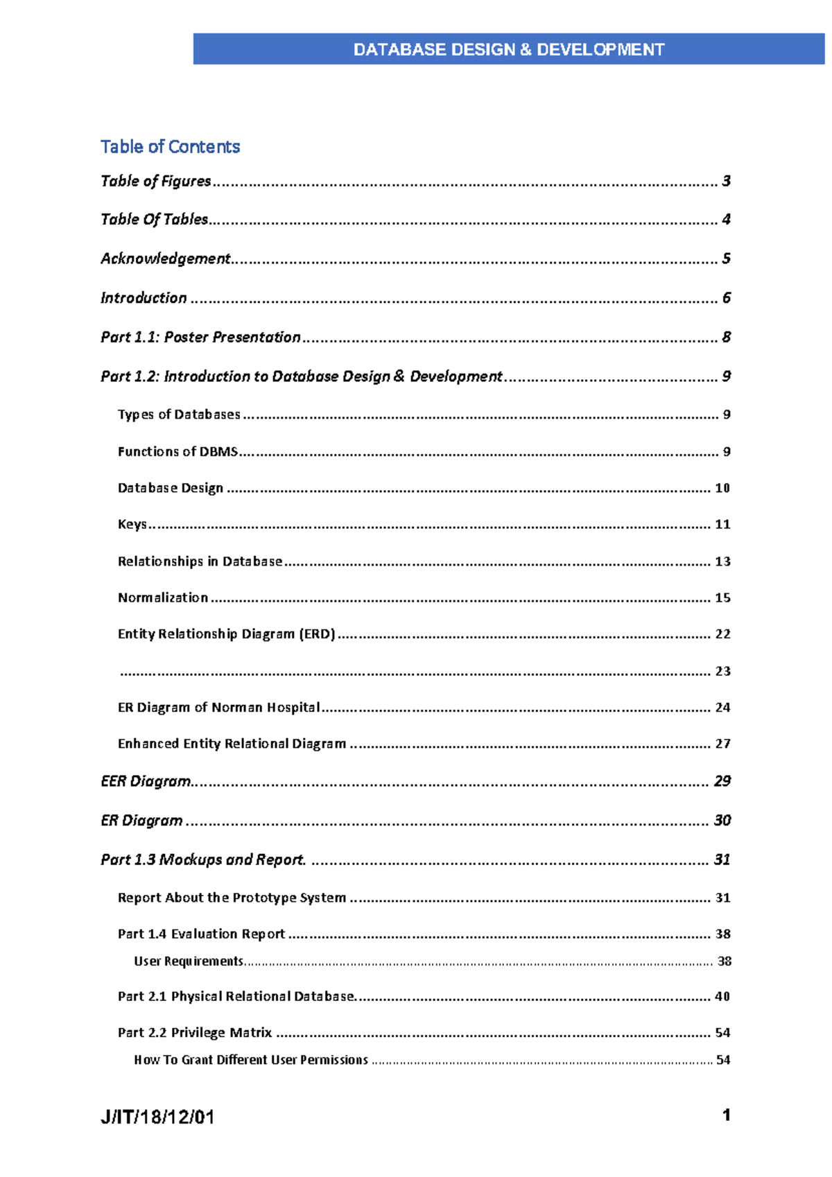 Database Design & Development - Project Report and Analysis - Studocu