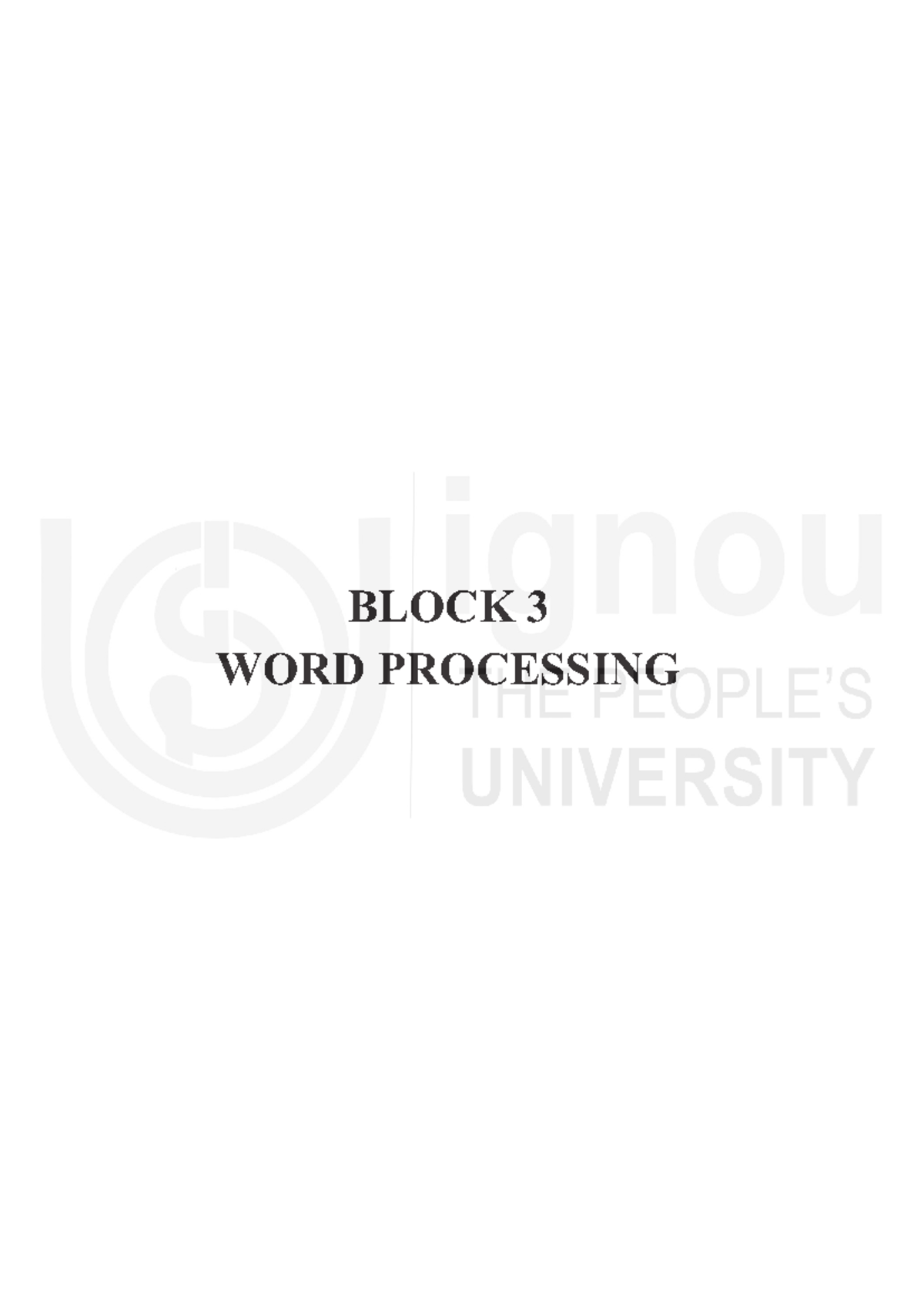BCOM Computer Application: MS Word Processing Notes - Studocu
