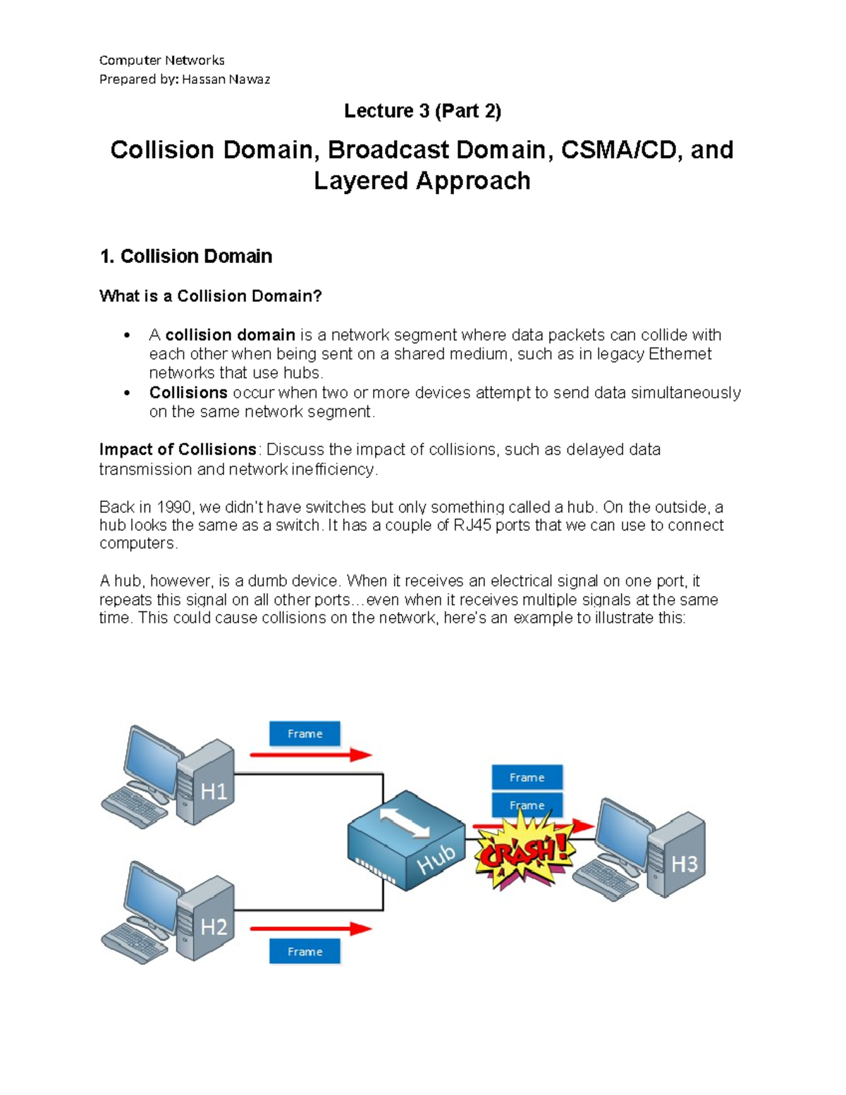 Lecture 3 Part 2: In-Depth Analysis of Collision and Broadcast Domains ...