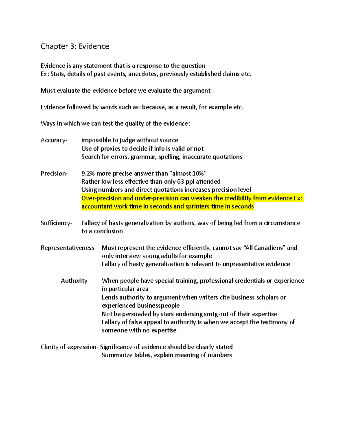 Chapter 3 - here - Chapter 3: Evidence Evidence is any statement that ...