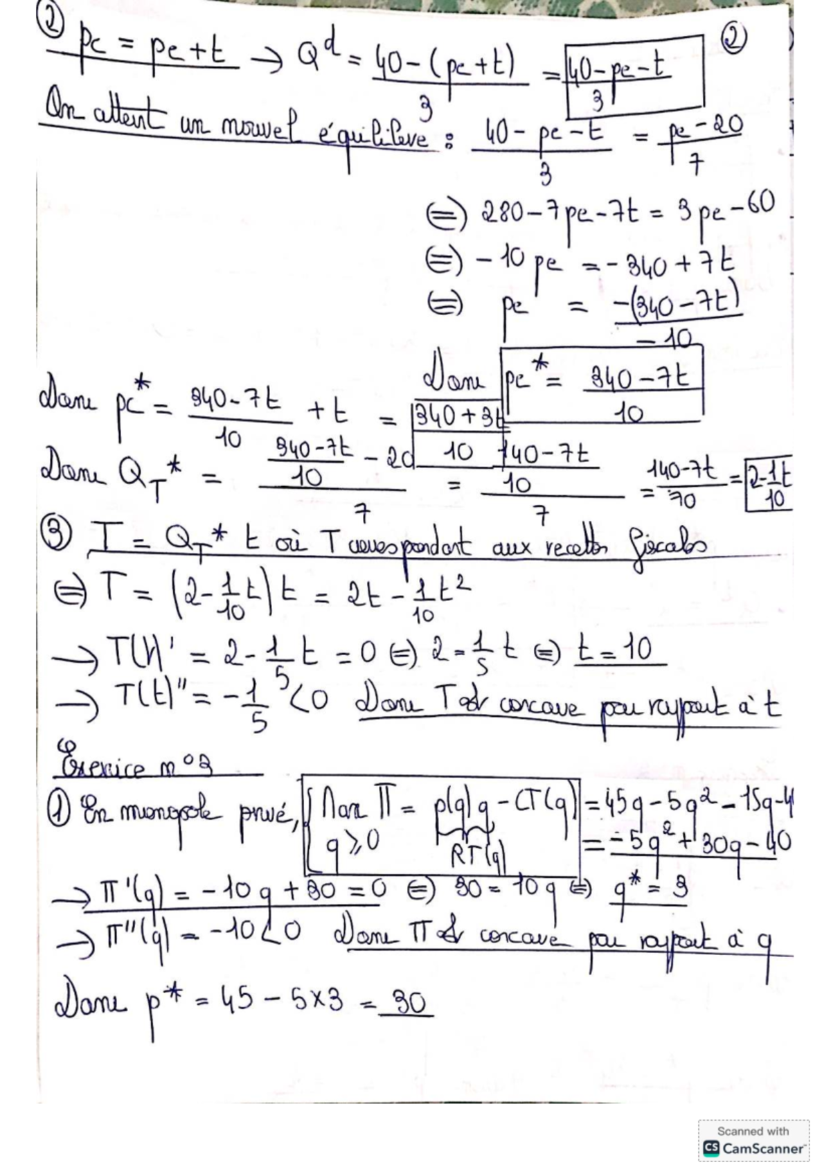 ECON 101: Equilibrium Analysis and Calculations Notes - Studocu