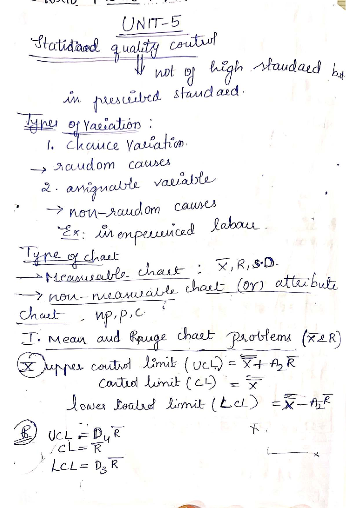 MAB 5 - Quality Control and Statistical Analysis Notes - Studocu