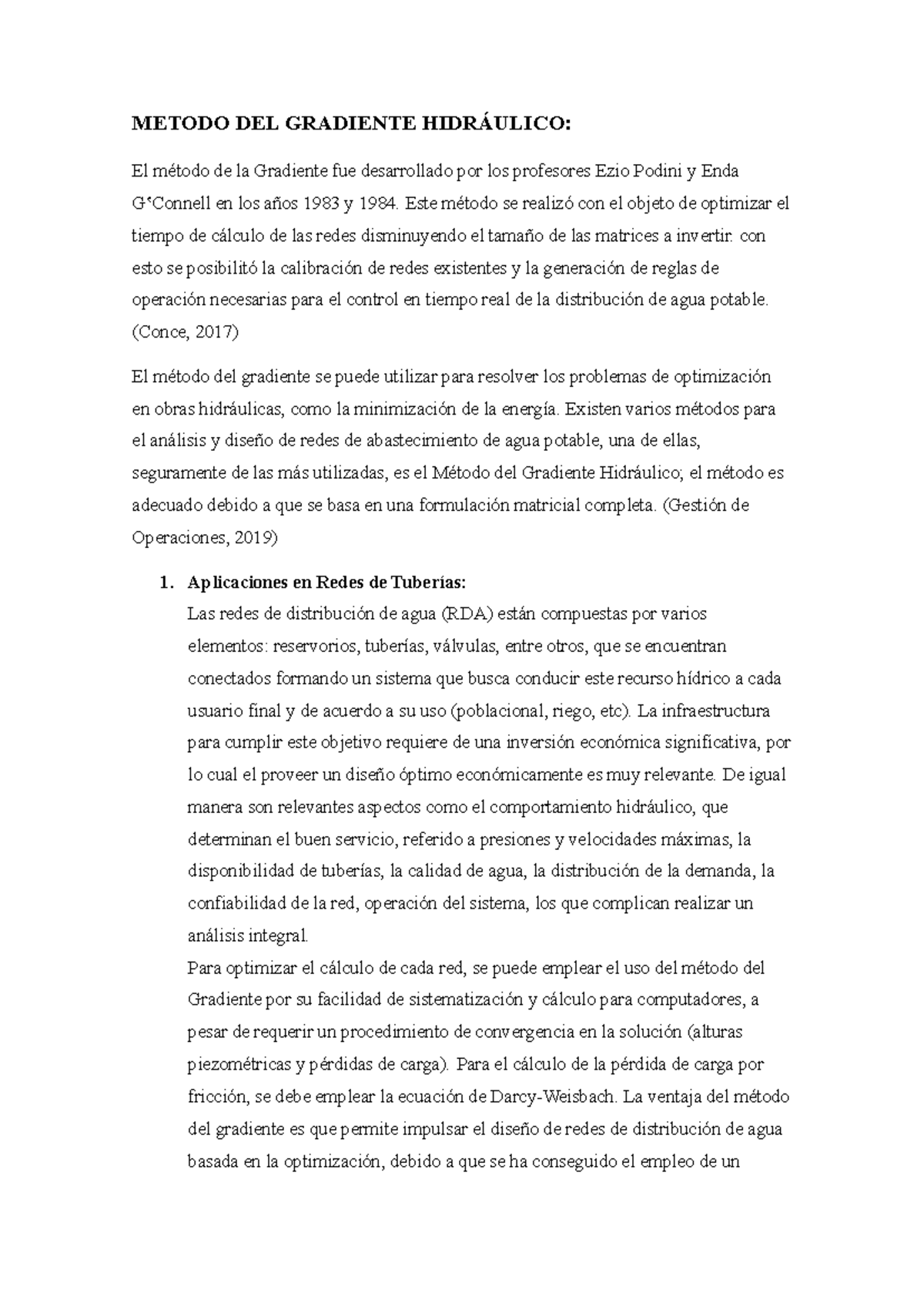 TEMA 13: Método del Gradiente Hidráulico en Redes de Agua Potable - Document Preview