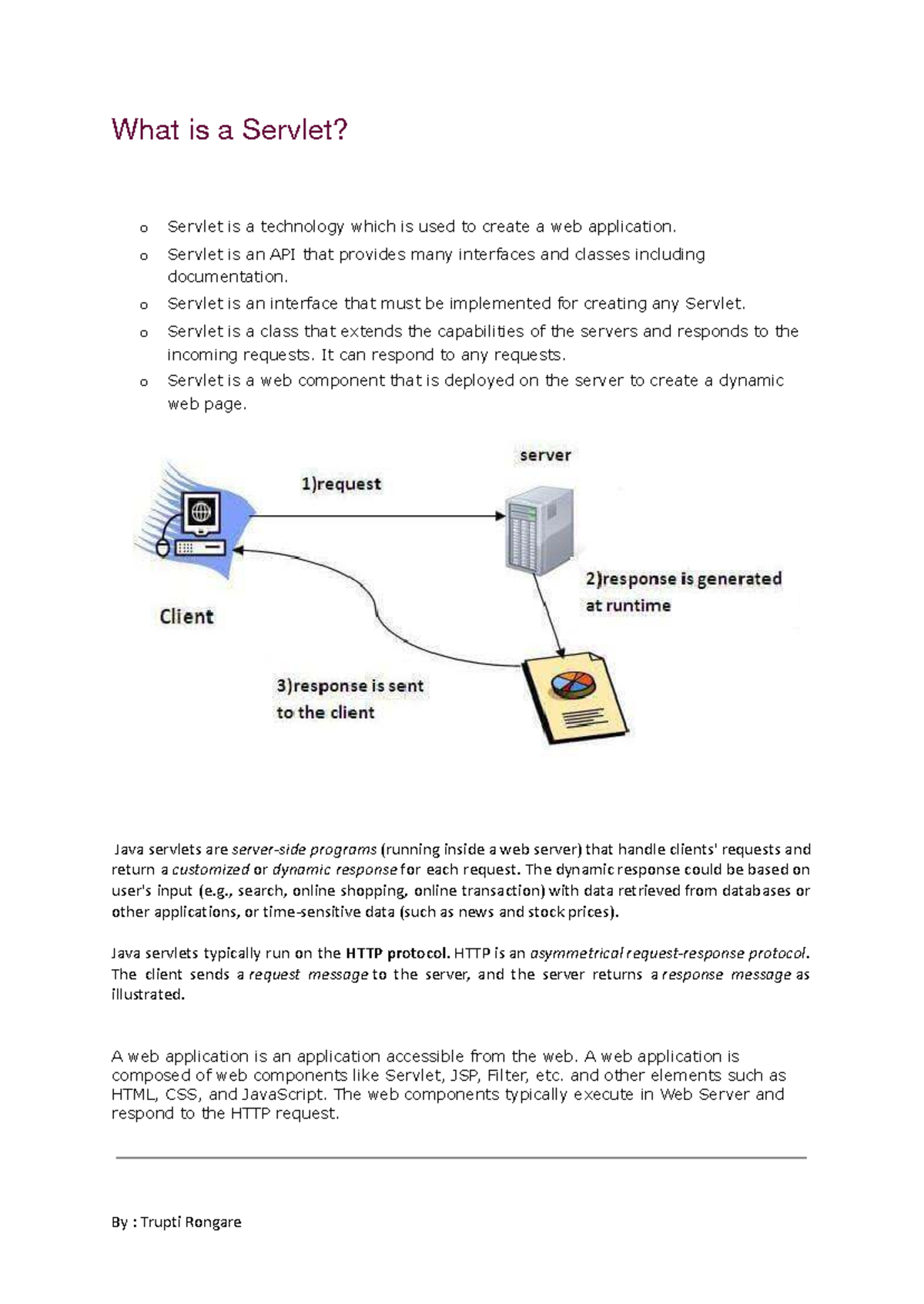 Servlet API Overview and Implementation Guide - Studocu