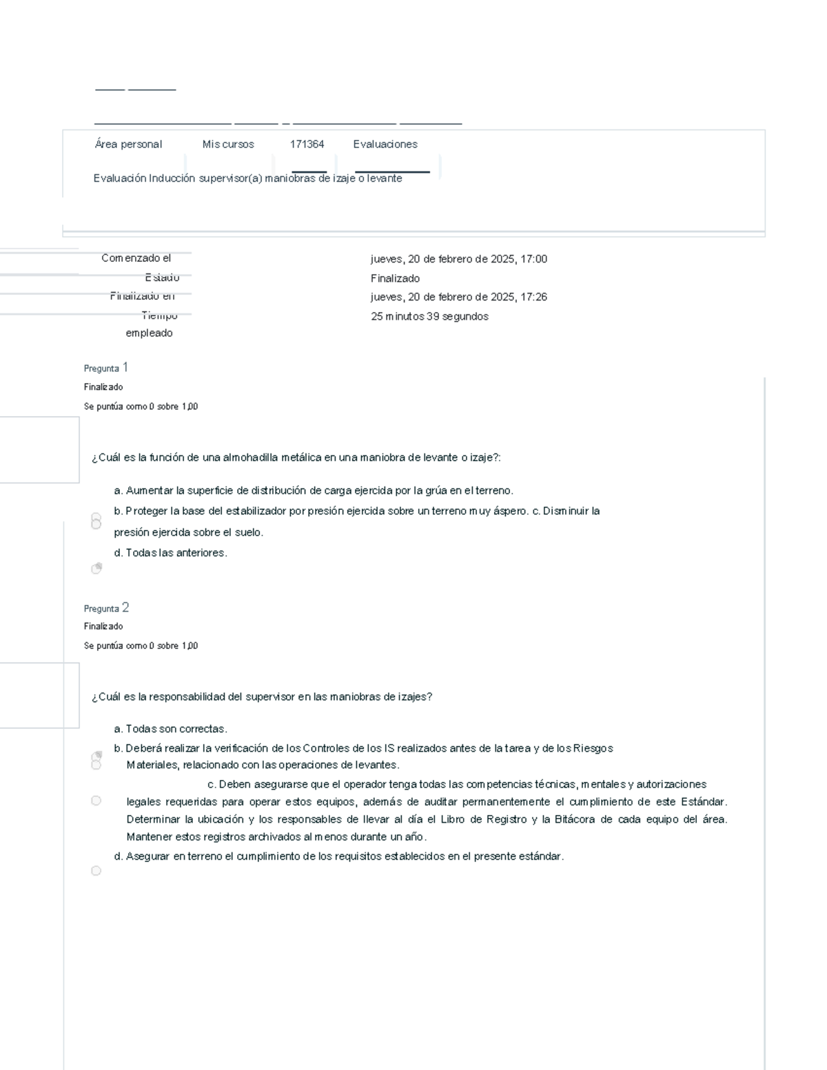 Evaluación Inducción Supervisor(a) Maniobras de Izaje 171364 - Document Preview
