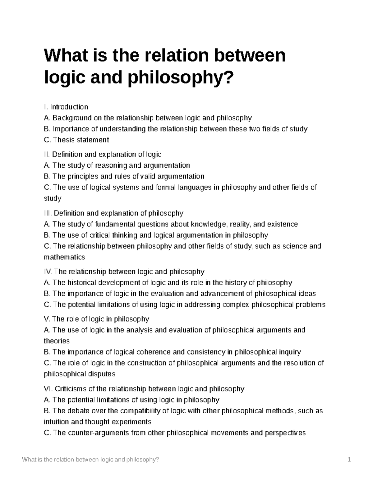 What is the relation between logic and philosophy - Introduction A ...