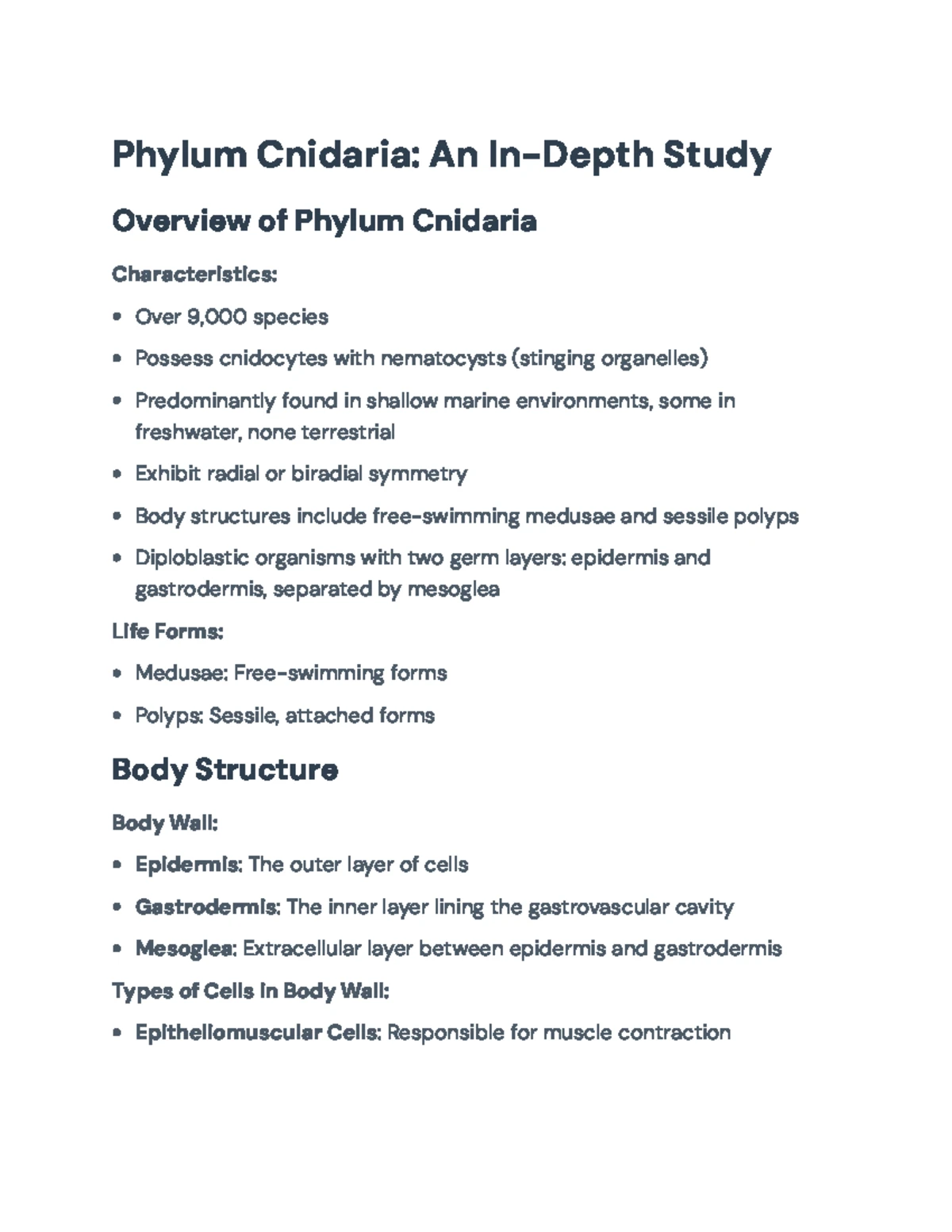 In-Depth Analysis of Phylum Porifera: Structure & Reproduction - Studocu