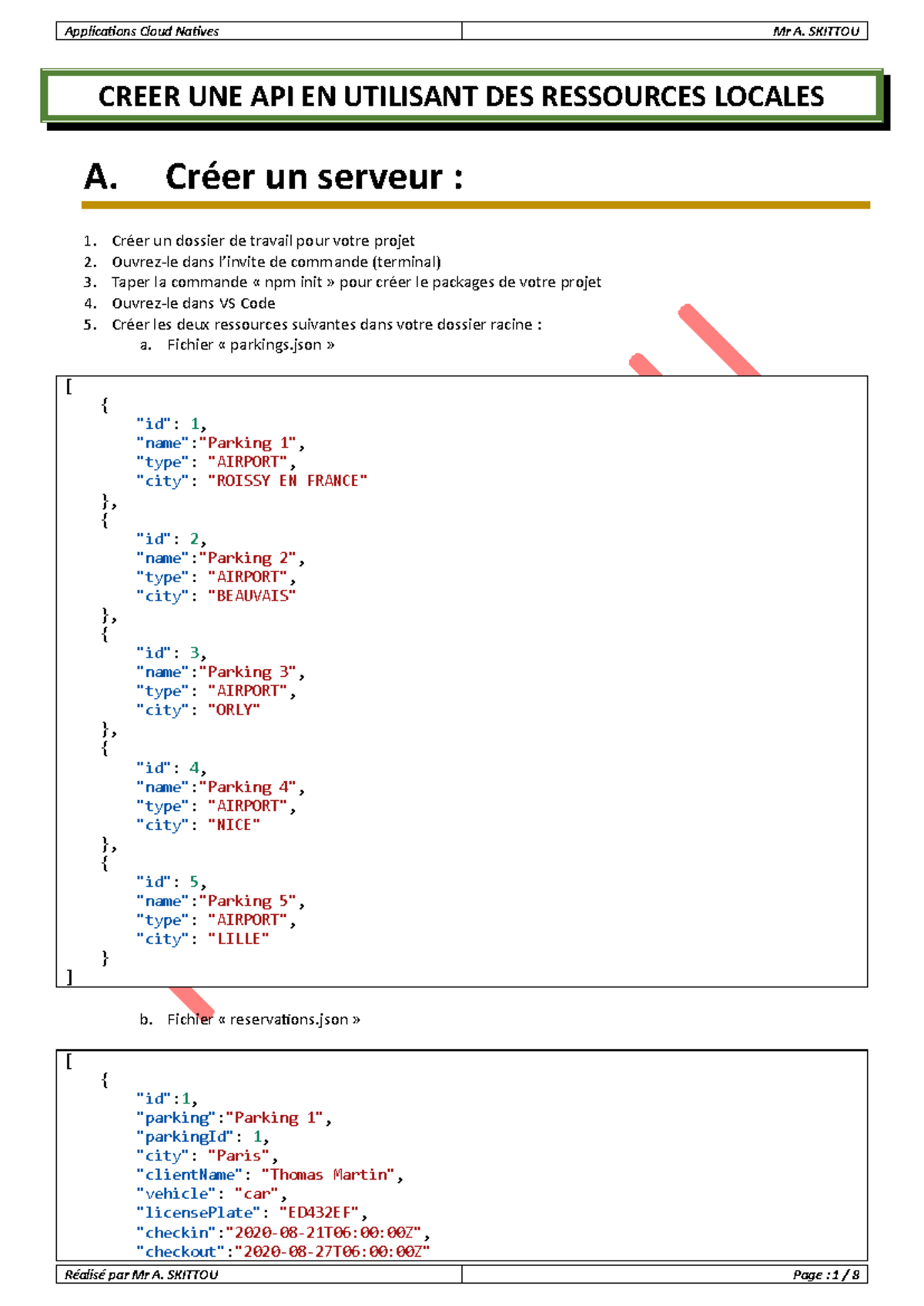 01- Creer UNE API EN Utilisant DES Ressources Locales - CREER UNE API ...