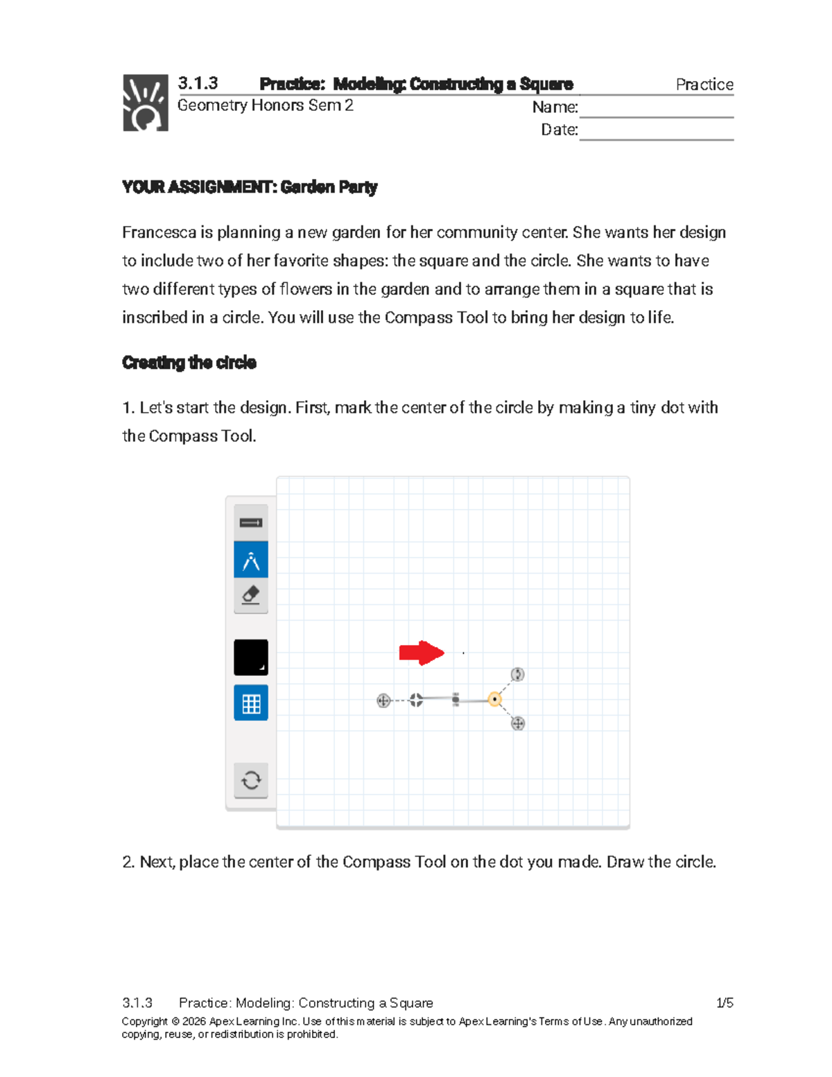 3.1.3 Practice: Geometry Modeling - Constructing a Square - Studocu