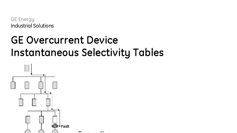 DET-537E GE Overcurrent Device Instantaneous Selectivity Tables - Studocu