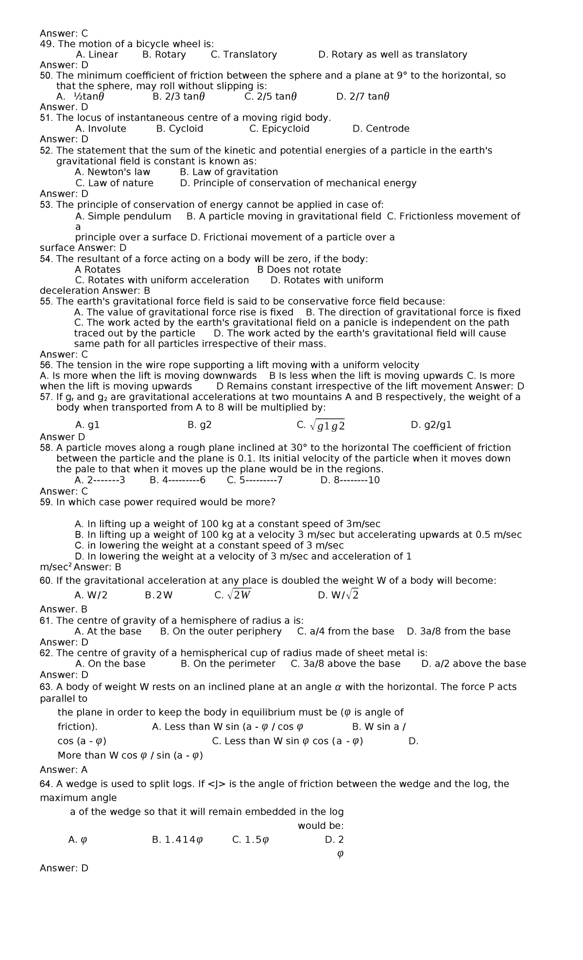 M3 - Mechanical Engineering Review for Exam Preparation - Studocu