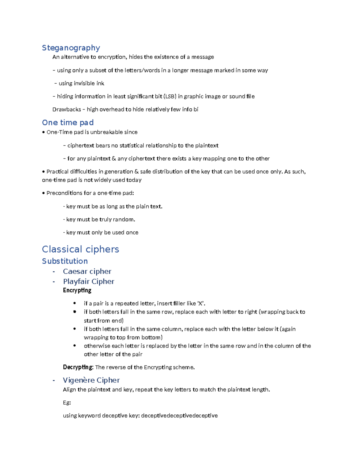 Applied cryptography notes - Steganography An alternative to encryption ...