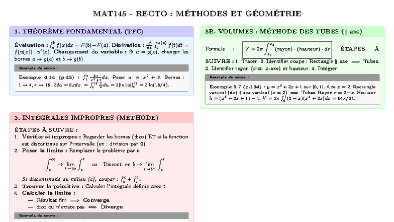 Feuille de notes - Examen Final MAT145 : Méthodes et Géométrie 1 - Studocu