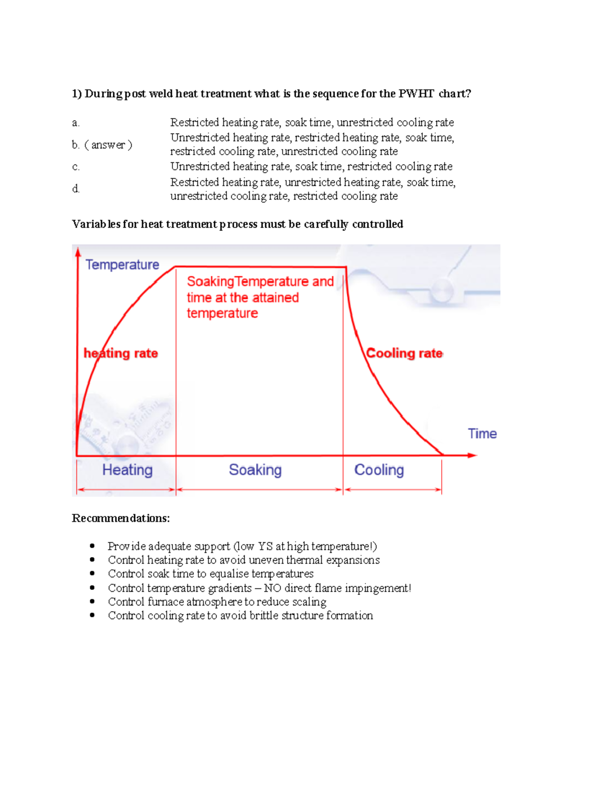 MC 18 - PWHT and Preheating Considerations in Welding - Studocu