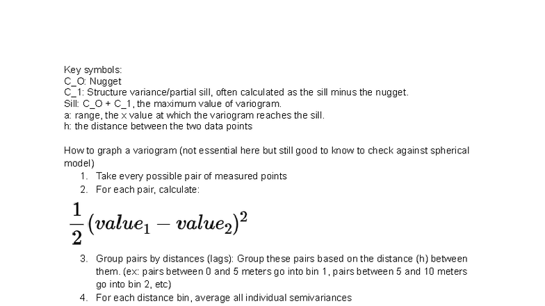 Ordinary Kriging: Understanding Variograms and Covariance Functions ...