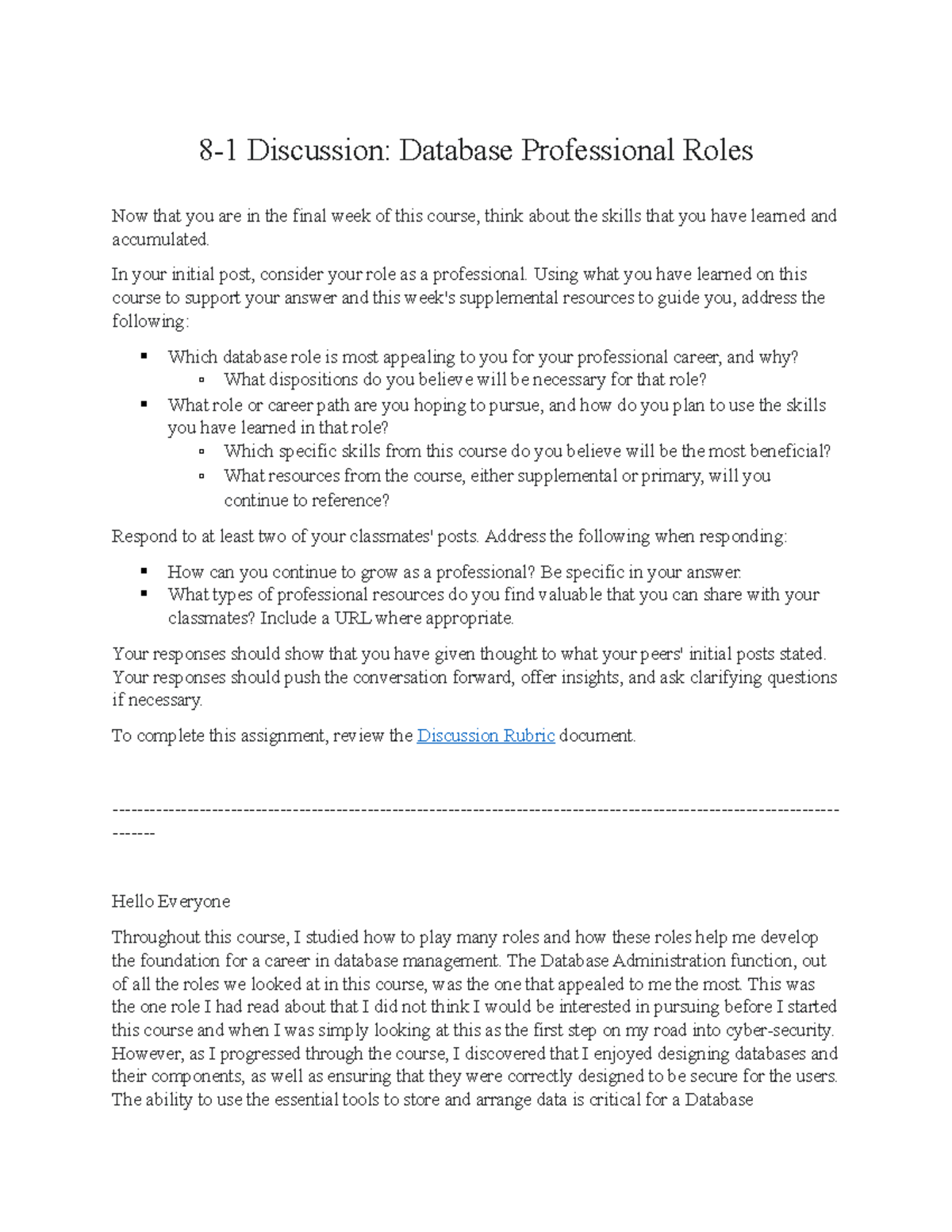 Database Professional Roles Discussion: Insights for Career Growth ...