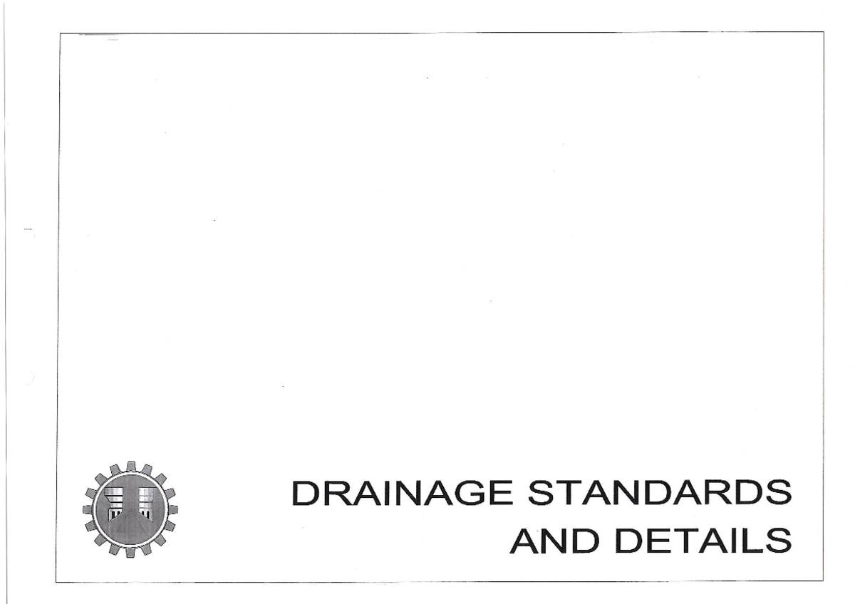 Drainage Standards and Details for Minor Structures (DS4 38) - Studocu