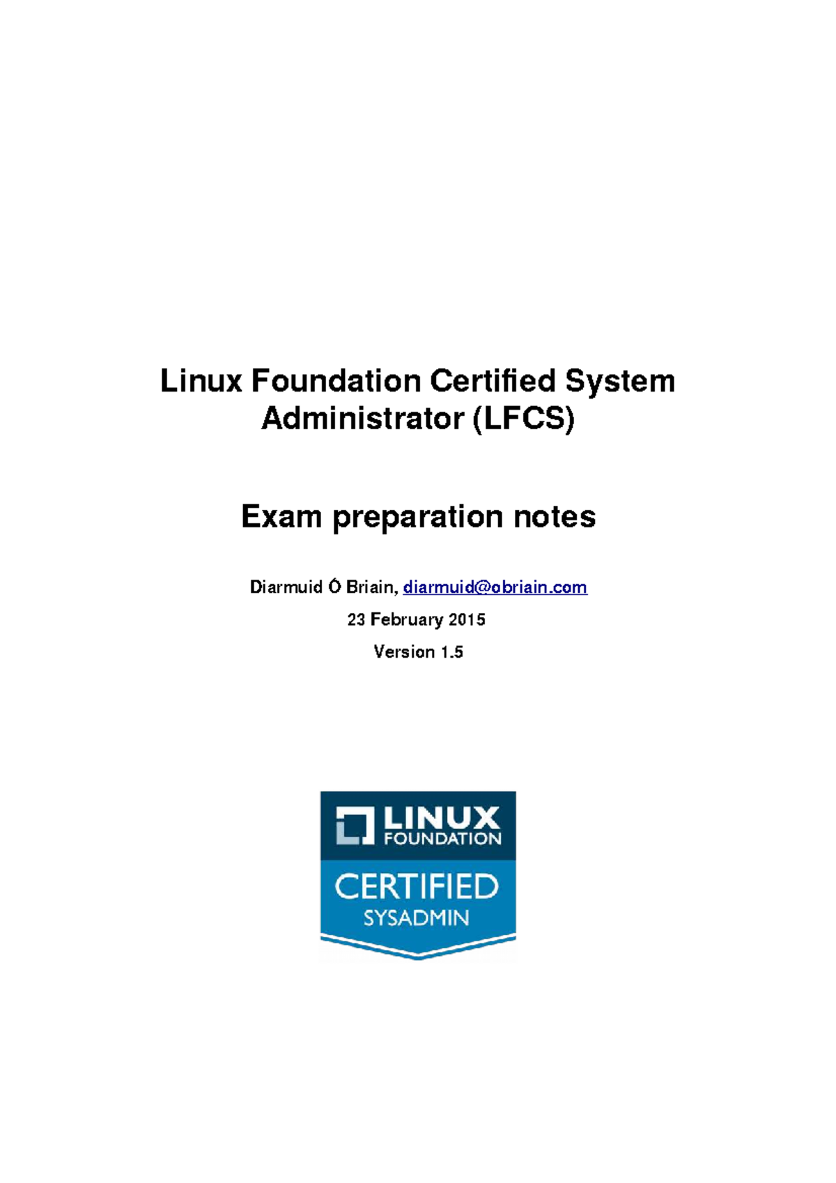 Linux Foundation Certified System Administrator (LFCS) Exam Prep Notes ...