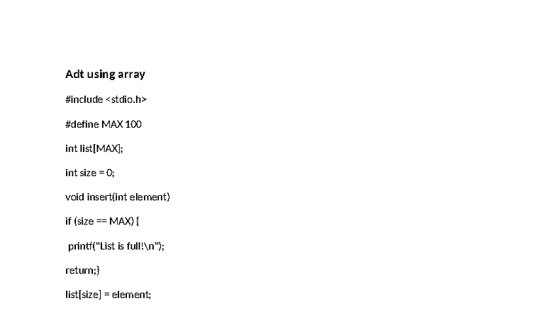 Data Structures Practical Guide: ADT Using Arrays and Linked Lists ...
