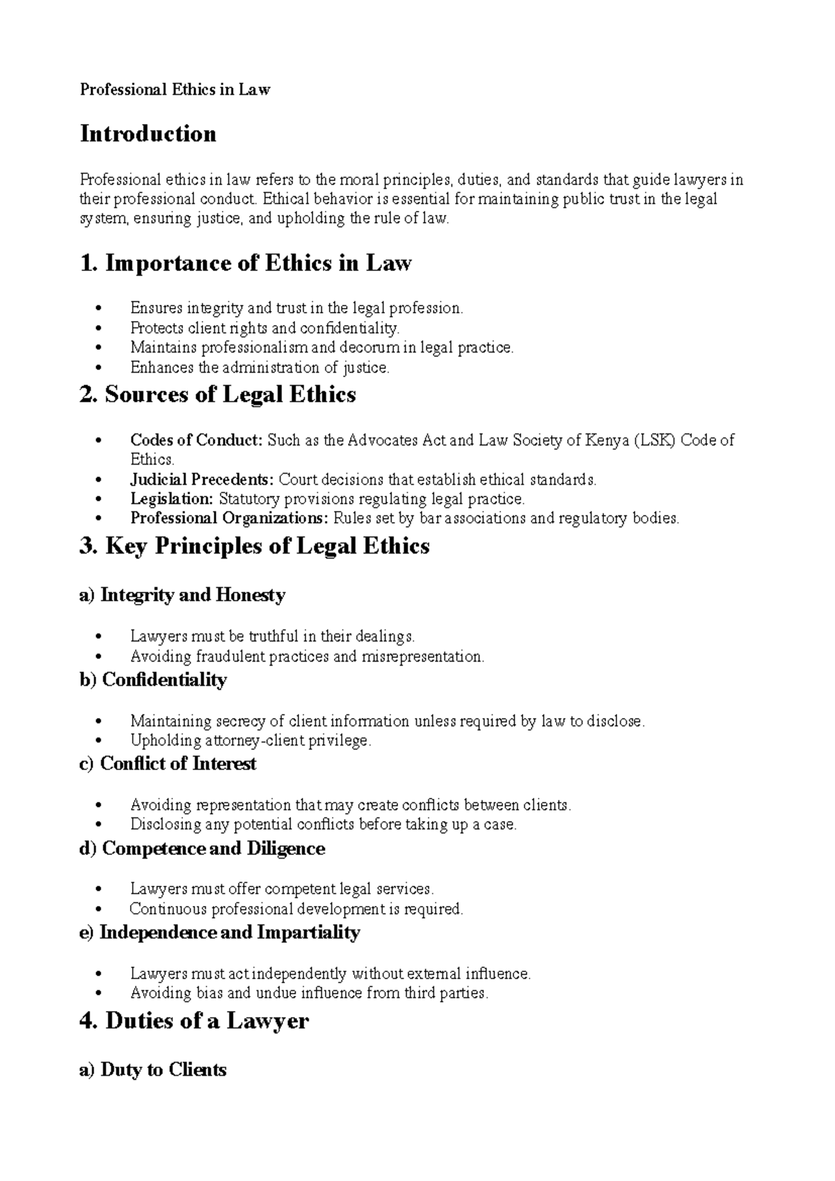 Ethics in Law: Principles, Duties, and Challenges in Legal Practice ...
