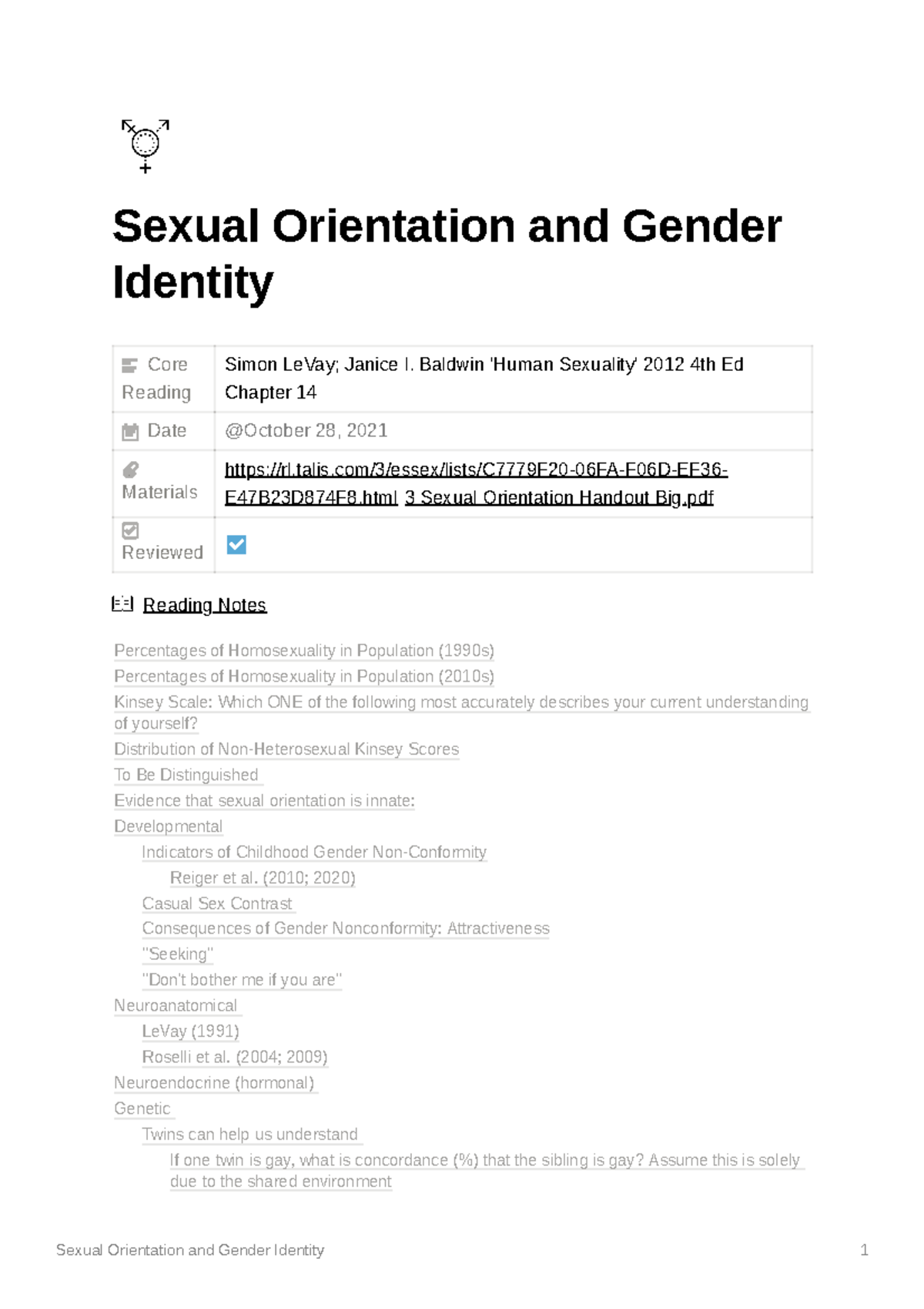 Sexual Orientation and Gender Identity - Lecture 3 - Sexual Orientation ...