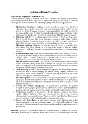 Title: CV523: The Crucial Role of Lighting in Computer Vision Systems ...