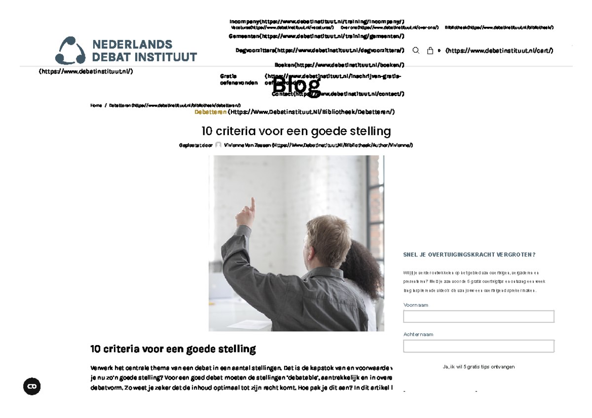 Wat Is Een Goede Stelling